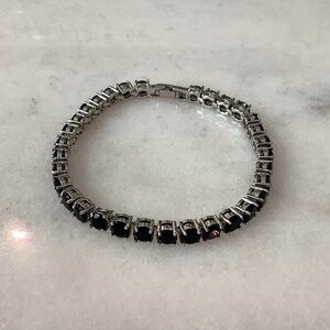 Swarovski Matrix Tennis Bracelet with Black Stones, Brand New